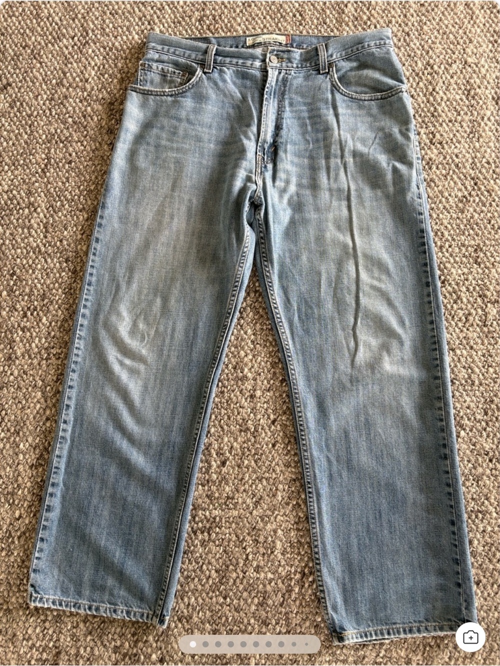 VINTAGE Levi's 569 Loose Straight 36x32 BLANK TAB Distressed Baggy Y2K Skater